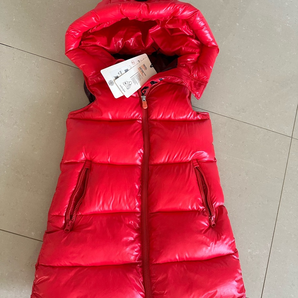 SAVE THE DUCK Red Kids Puffer Vest